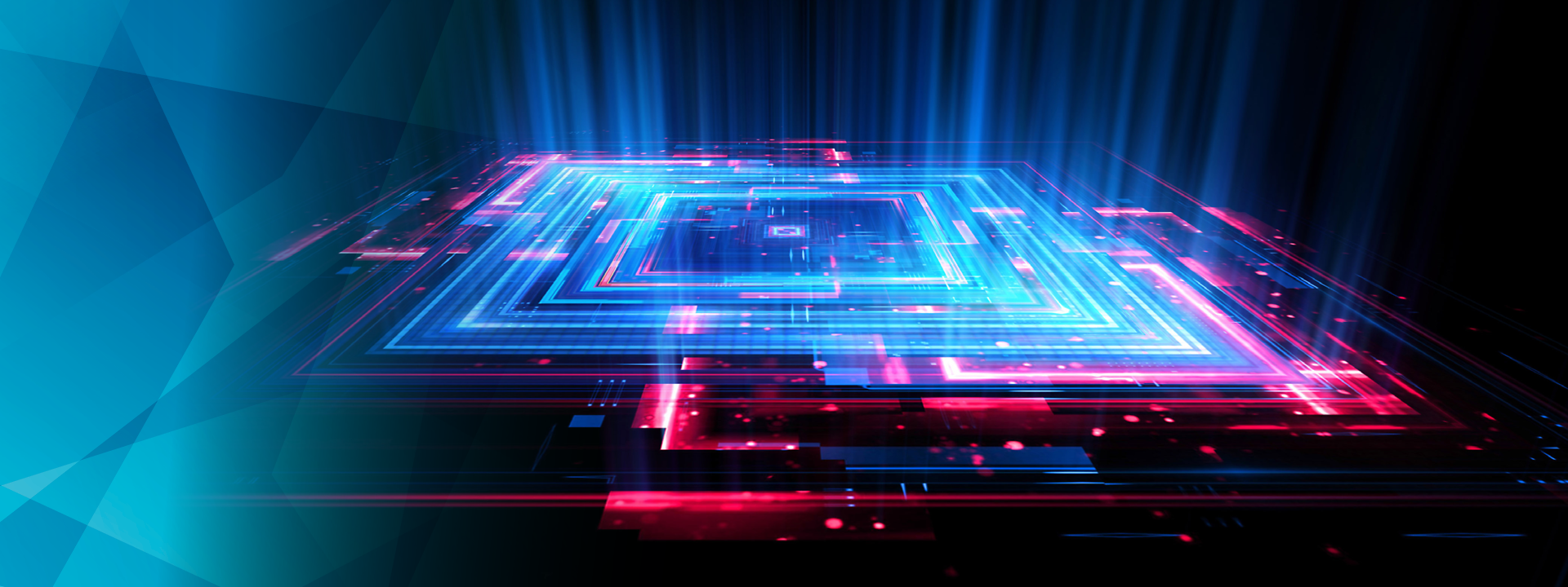 Digitale Darstellung einer viereckigen Plattform