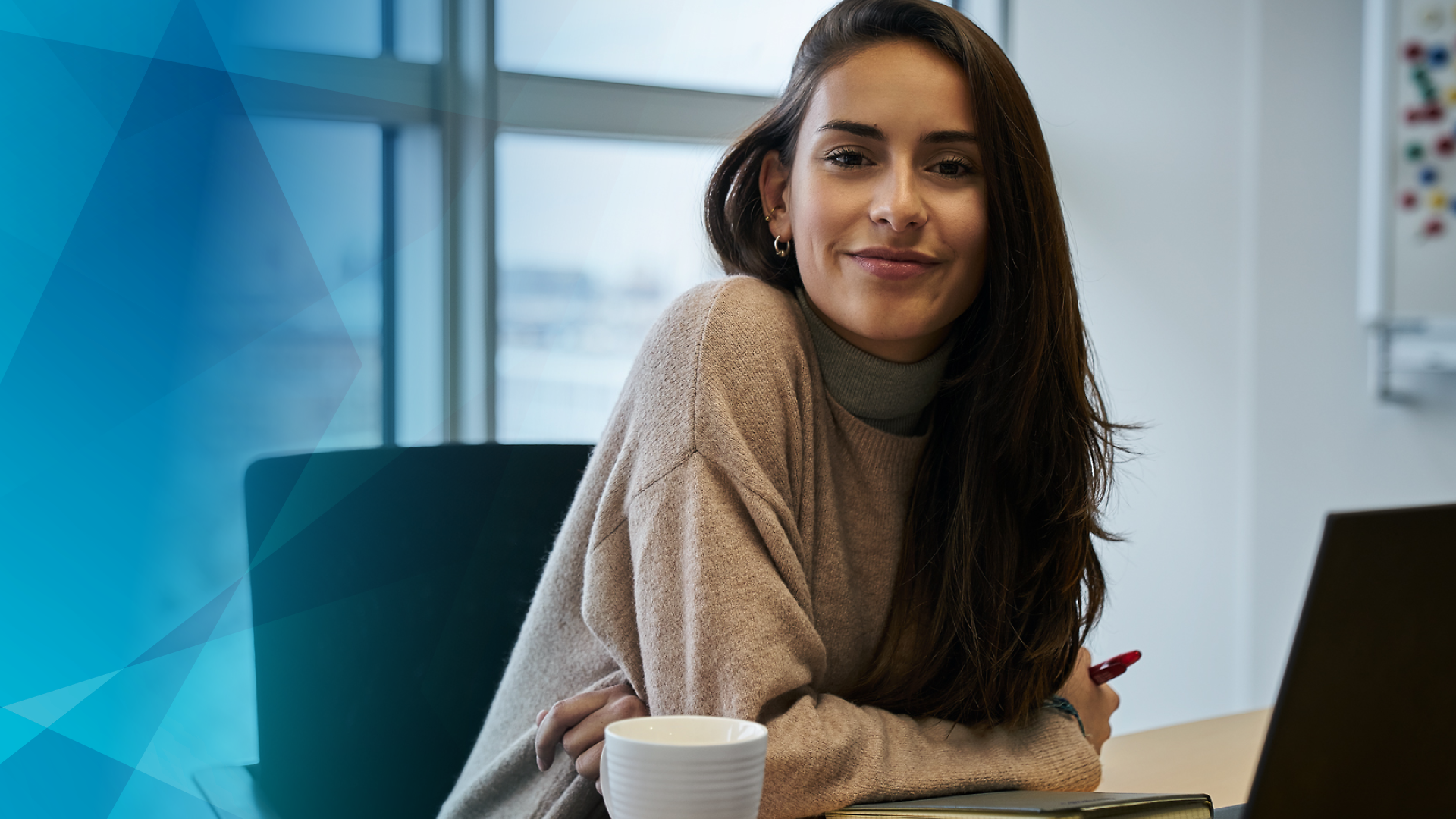 Young woman in an office