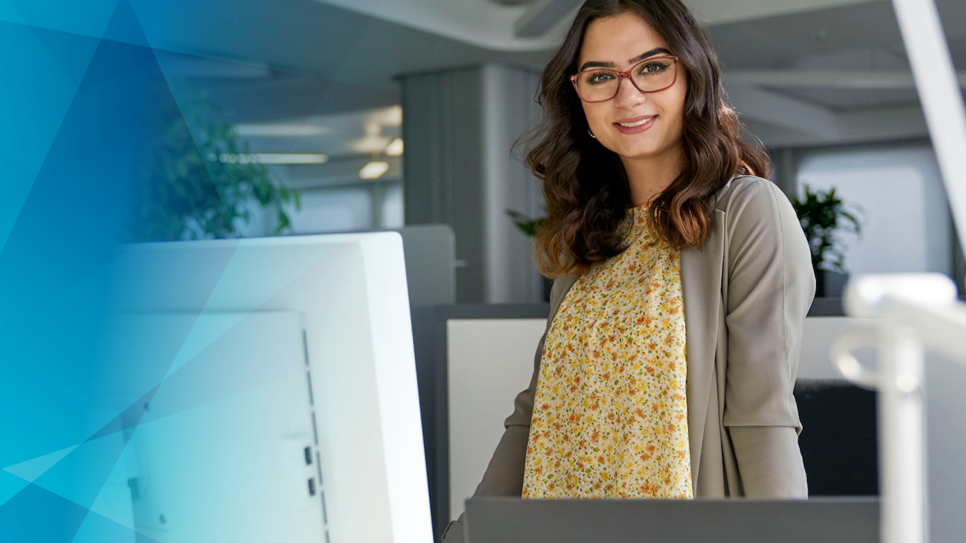 Young woman in an office