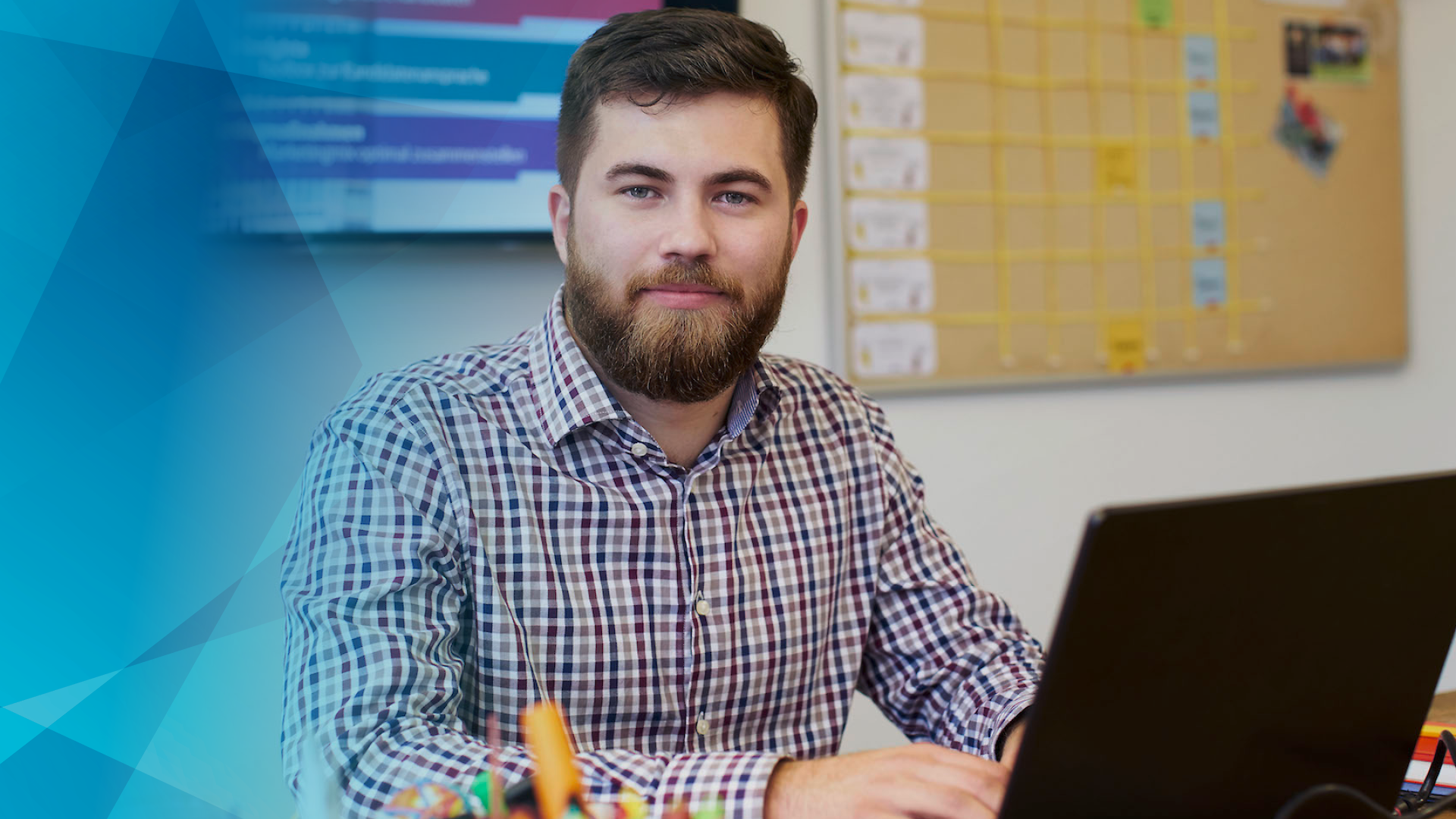 Young man in an office