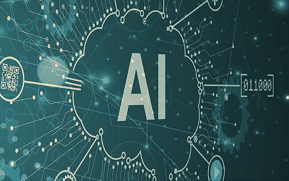 AI Icons on dark green background