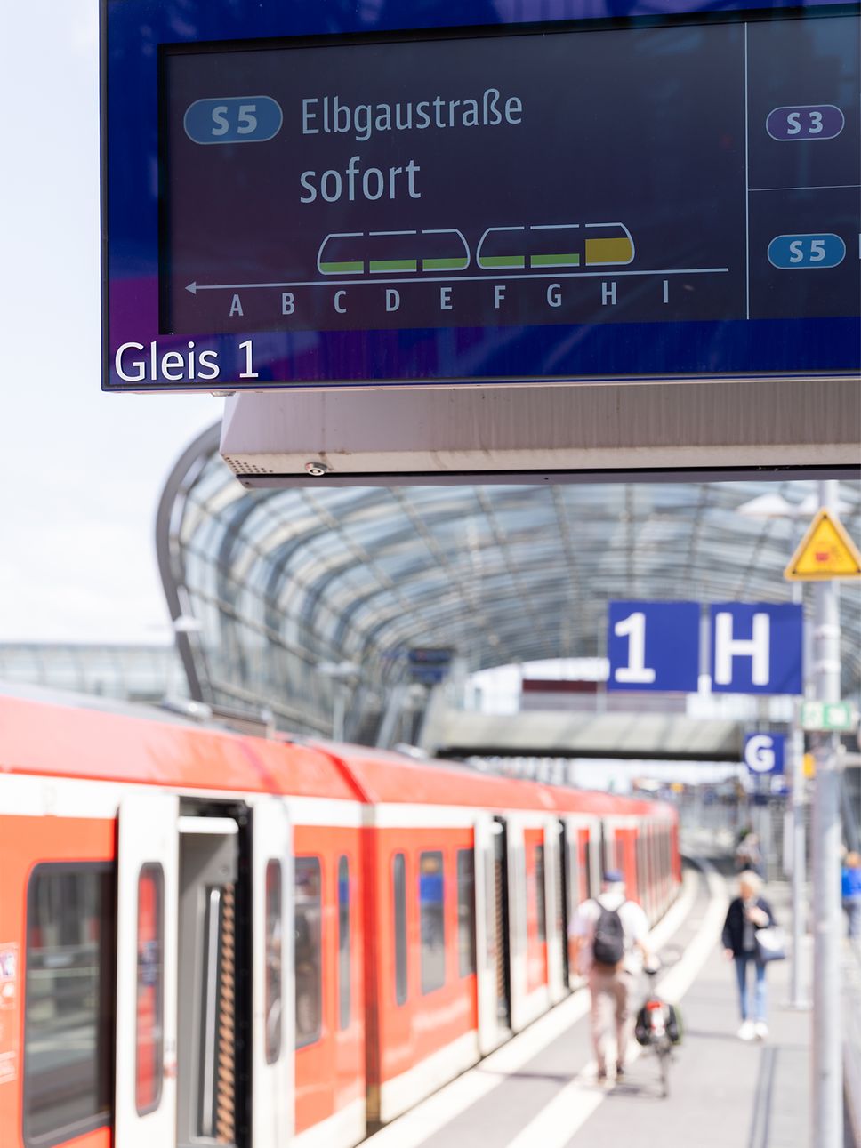 DB Lightgate, a system for measuring the capacity utilization of trains, in use on the Hamburg S-Bahn.