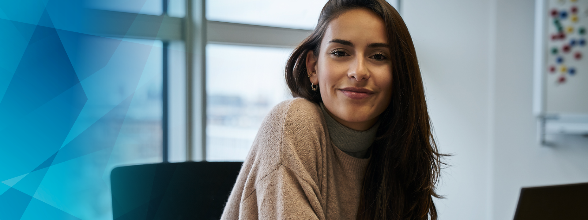 Young woman in an office