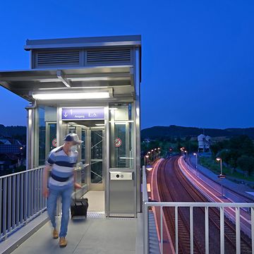 Der Bahnhof Untersteinach der DB Station&Service AG nach dem barrierfreien Ausbau im Zuge des Zukunftsinvestitionsprogramms.